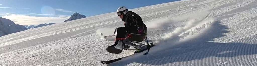 Rollstuhlfahrer Skifahrer Splügen
